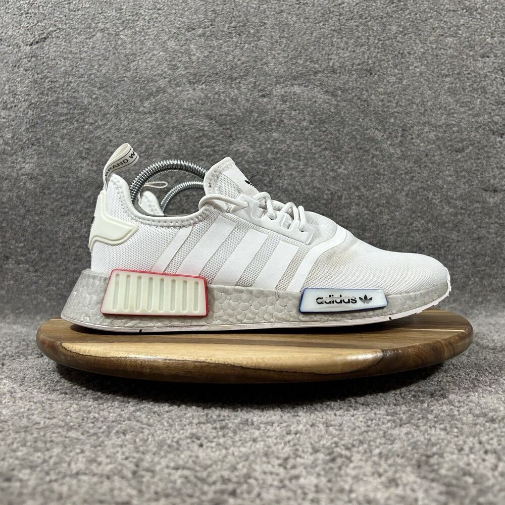 ADIDAS Originals NMD_R1 Boost GX9525 Men's Size 8 White Athletic Shoes Used